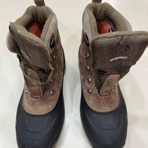 The North Face Brown and Black Rain & Snow Boots with Insulation